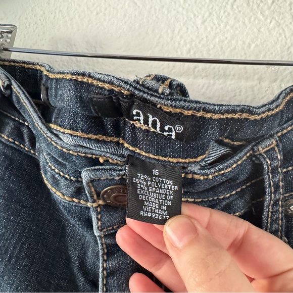 Blue Bootcut Jeans Distressed Look Plus Size 16 5-Pocket Styling Denim Everyday - Picture 8 of 11